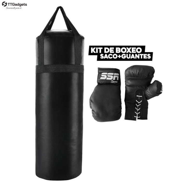 Saco Costal De Box Relleno Reforzado 90 cm + 2 Pares de Guantes De Box 16oz | 30 días garantía
