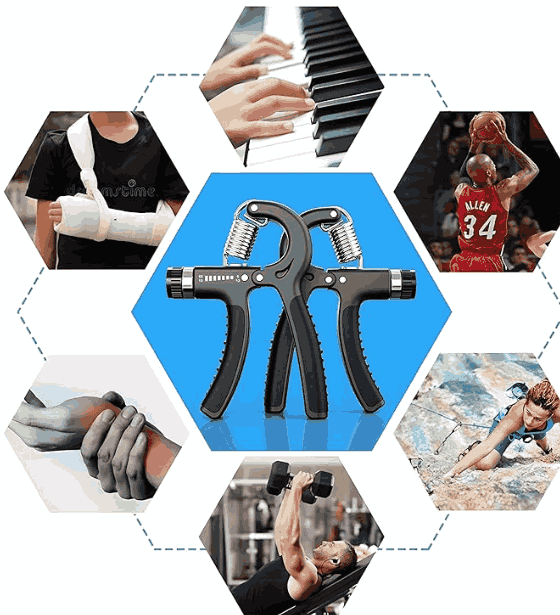 Ejercitador de Mano y Antebrazo Ajustable de 0-60 Kg HandFit™