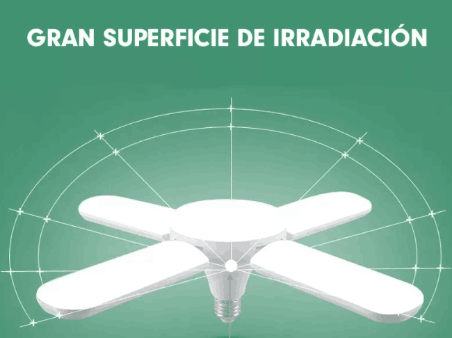 Bombilla LED plegable mas ventilador con control remoto para el hogar winds at home™ gaddi