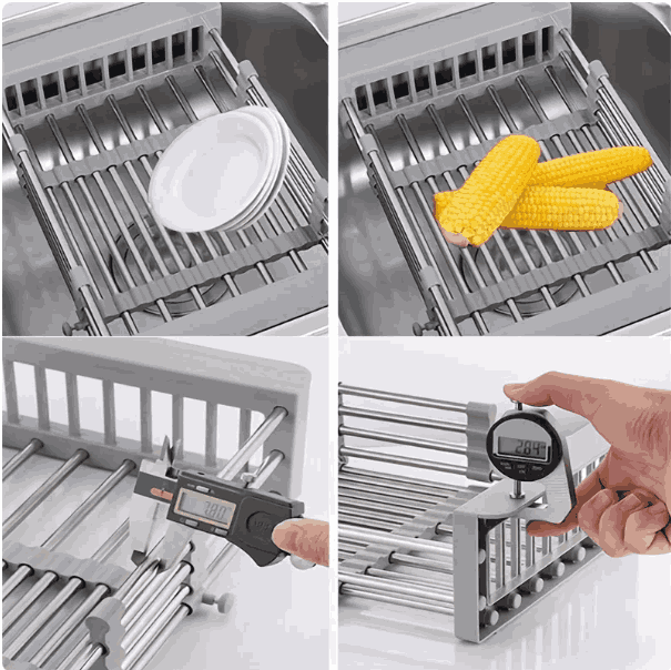 Escurridor de Platos Extensible de Acero Inoxidable Stainless™