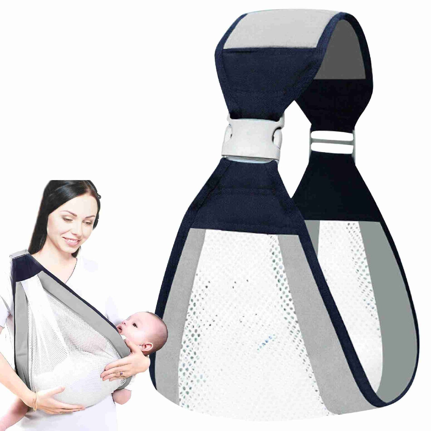 Mochila Cangurera Portabebés Ergonomica soporta hasta 20kg BabySafe™