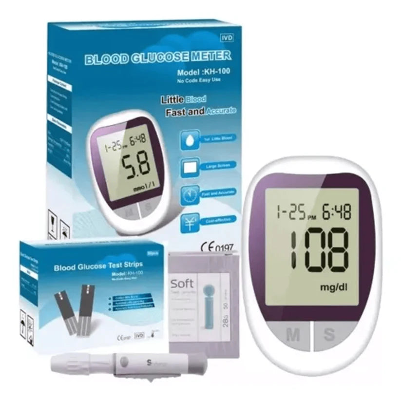 Glucómetro Digital Medidor de Glucosa en Sangre