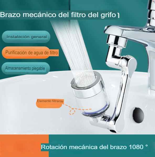 Adaptador Cabezal Rociador de Grifo con Rotación Universal RotatorTaps™