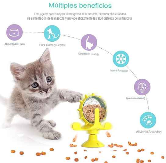 Juguete Interactivo con Fugas de Comida para Gatos y Perros PetFun™