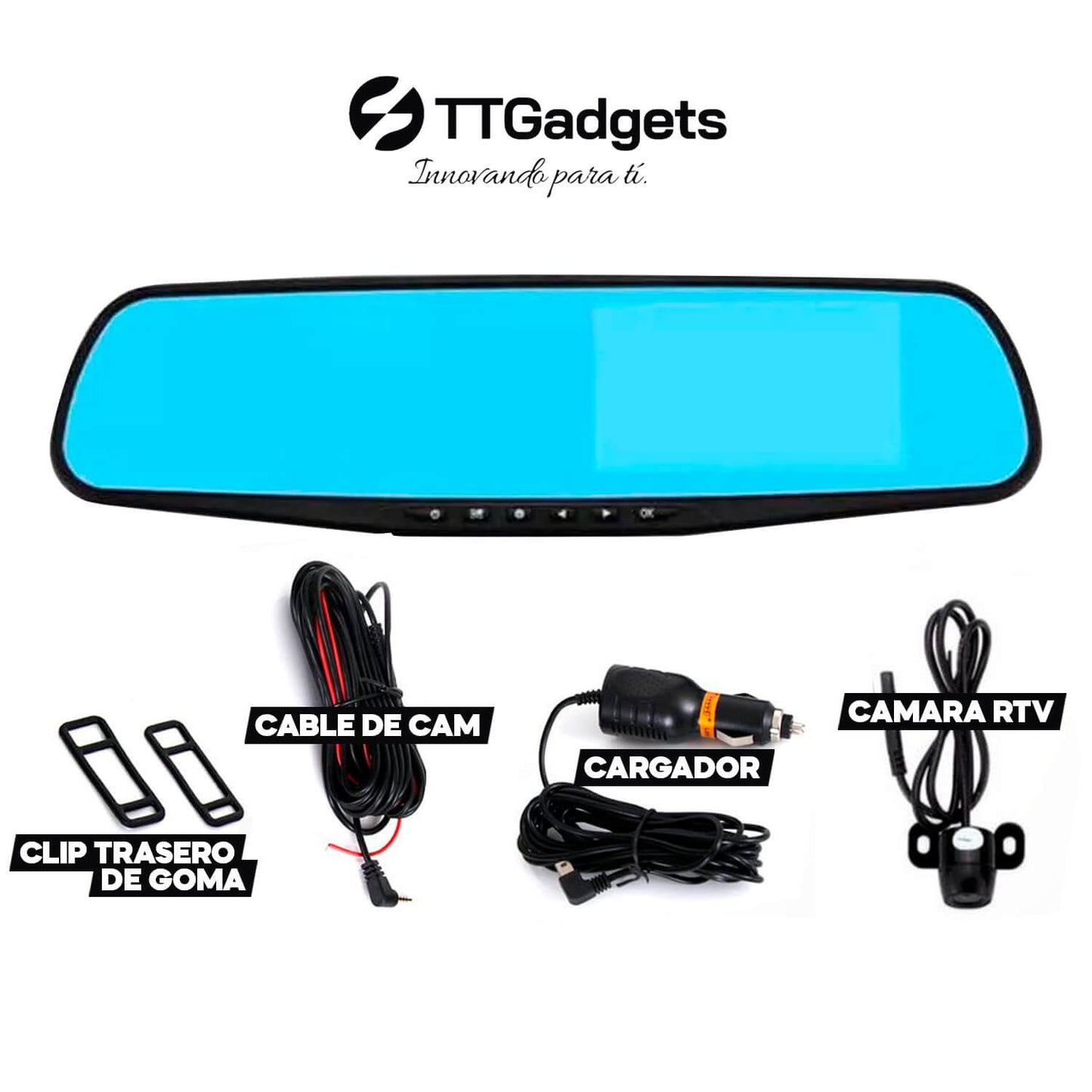 Cámara Espejo Retrovisor Amplio con Sistema de Cámara Integrada HD QuickDriving™