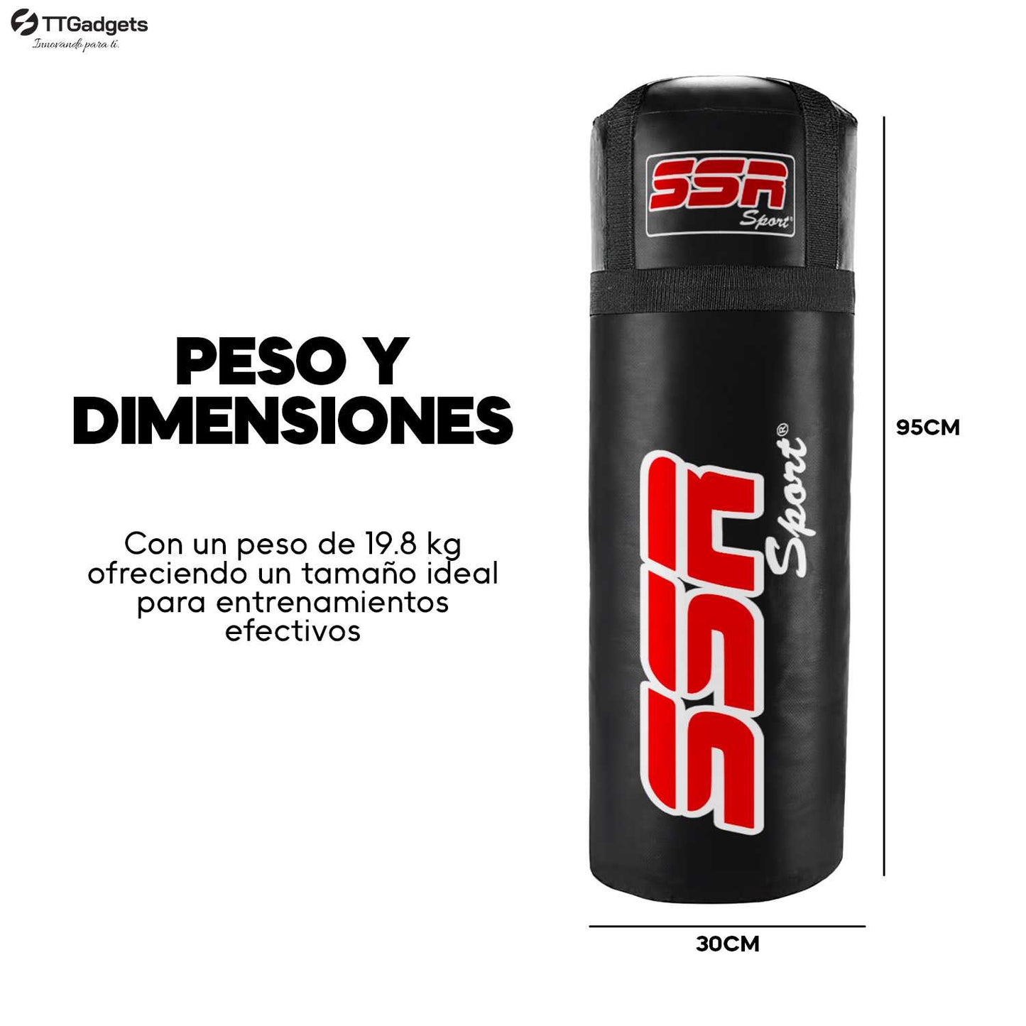 Saco Costal De Box Relleno Reforzado 90 cm + 2 Pares de Guantes De Box 16oz | 30 días garantía
