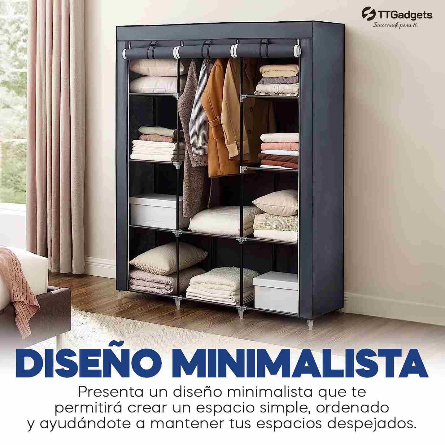 Closet Organizador de Ropa Armario Minimalista , Armable y Portátil Fashion&Clean™