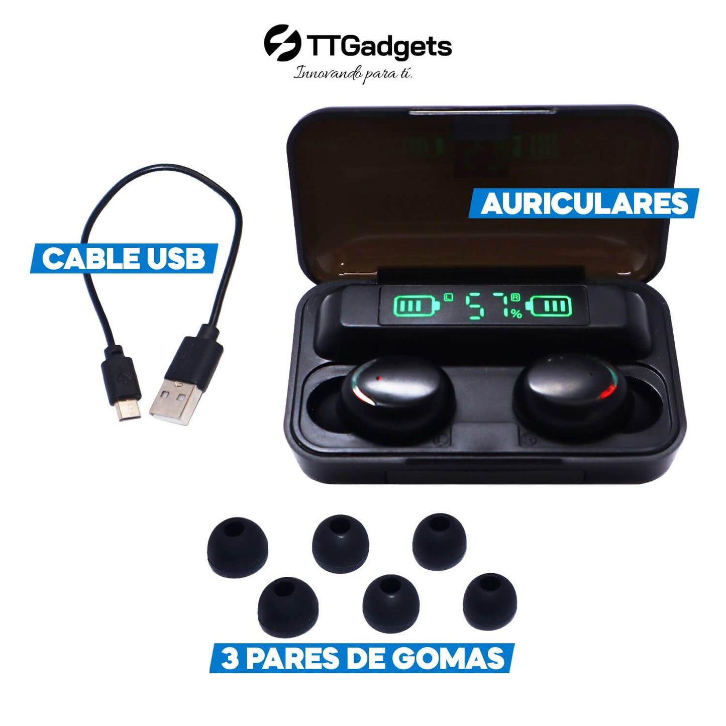 AUDÍFONOS INALÁMBRICOS DE BATERÍA DE LARGA DURACIÓN UltraSound™