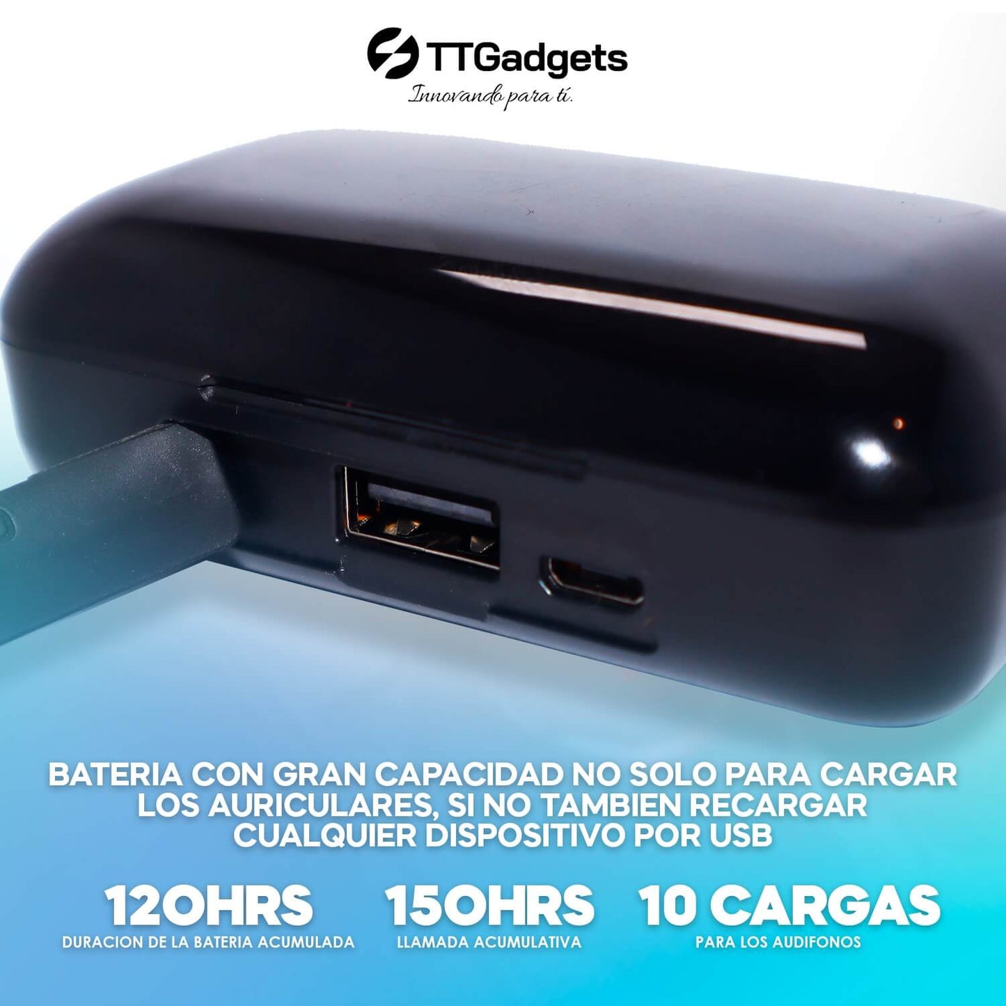AUDÍFONOS INALÁMBRICOS DE BATERÍA DE LARGA DURACIÓN UltraSound™