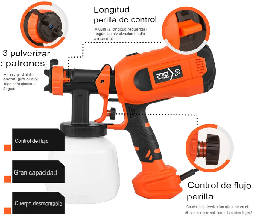 Pistola de pintura eléctrica pulverizadora ZenitT™