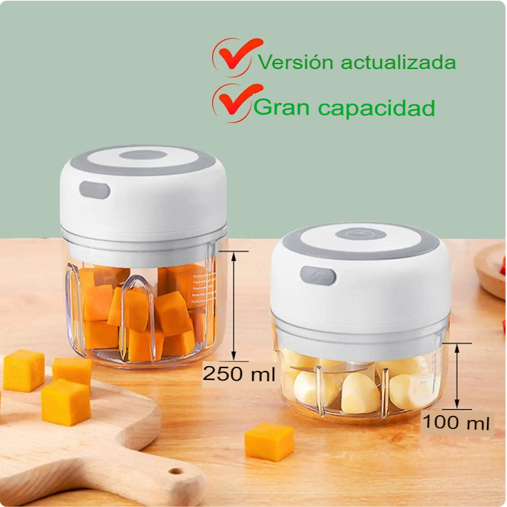 KIT DE 2 MINI PICADOR DE ALIMENTOS USB RECARGABLE DeliciousFood™