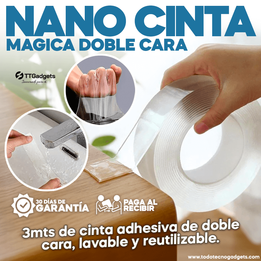 Nanocinta 3 metros de cinta Mágica Adhesiva MagicTape™