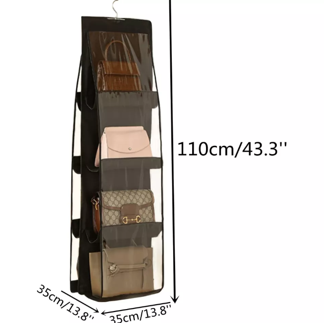 ORGANIZADOR VERTICAL PARA BOLSOS Y ROPA 8 ESPACIOS - SMARTBAG™