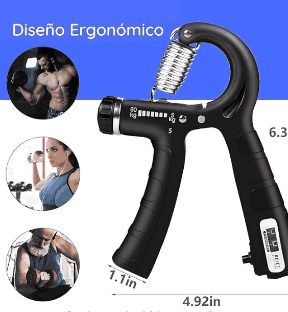 Ejercitador de Mano y Antebrazo Ajustable de 0-60 Kg HandFit™