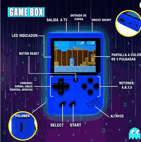 Mini Consola de Videojuegos Portátil Retro con 400 Juegos ArcadeGame™