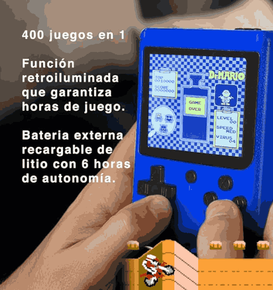 Mini Consola de Videojuegos Portátil Retro con 400 Juegos ArcadeGame™