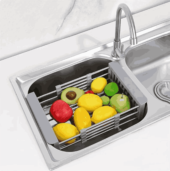 Escurridor de Platos Extensible de Acero Inoxidable Stainless™
