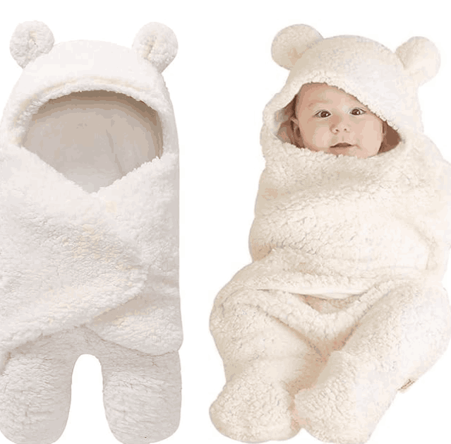 Manta con Capucha para Bebé con Forma de Oso  ConfortsBabys™