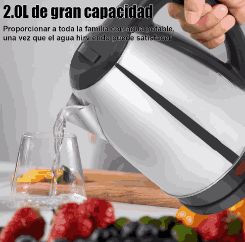 Hervidor de Agua Eléctrico Inoxidable de 2 Litros COADC™