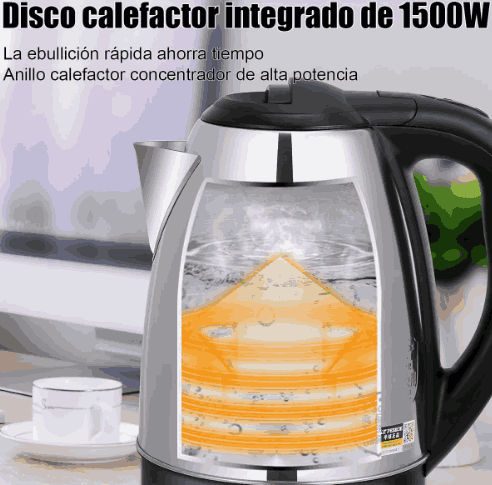 Hervidor de Agua Eléctrico Inoxidable de 2 Litros COADC™
