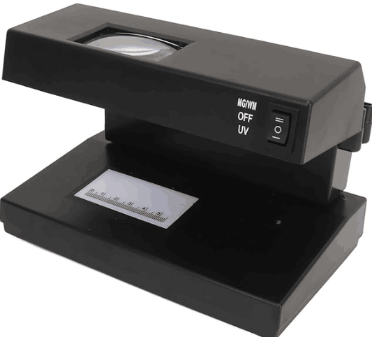 Detector de Billetes Falsos con Lupa y Luz UV Code™