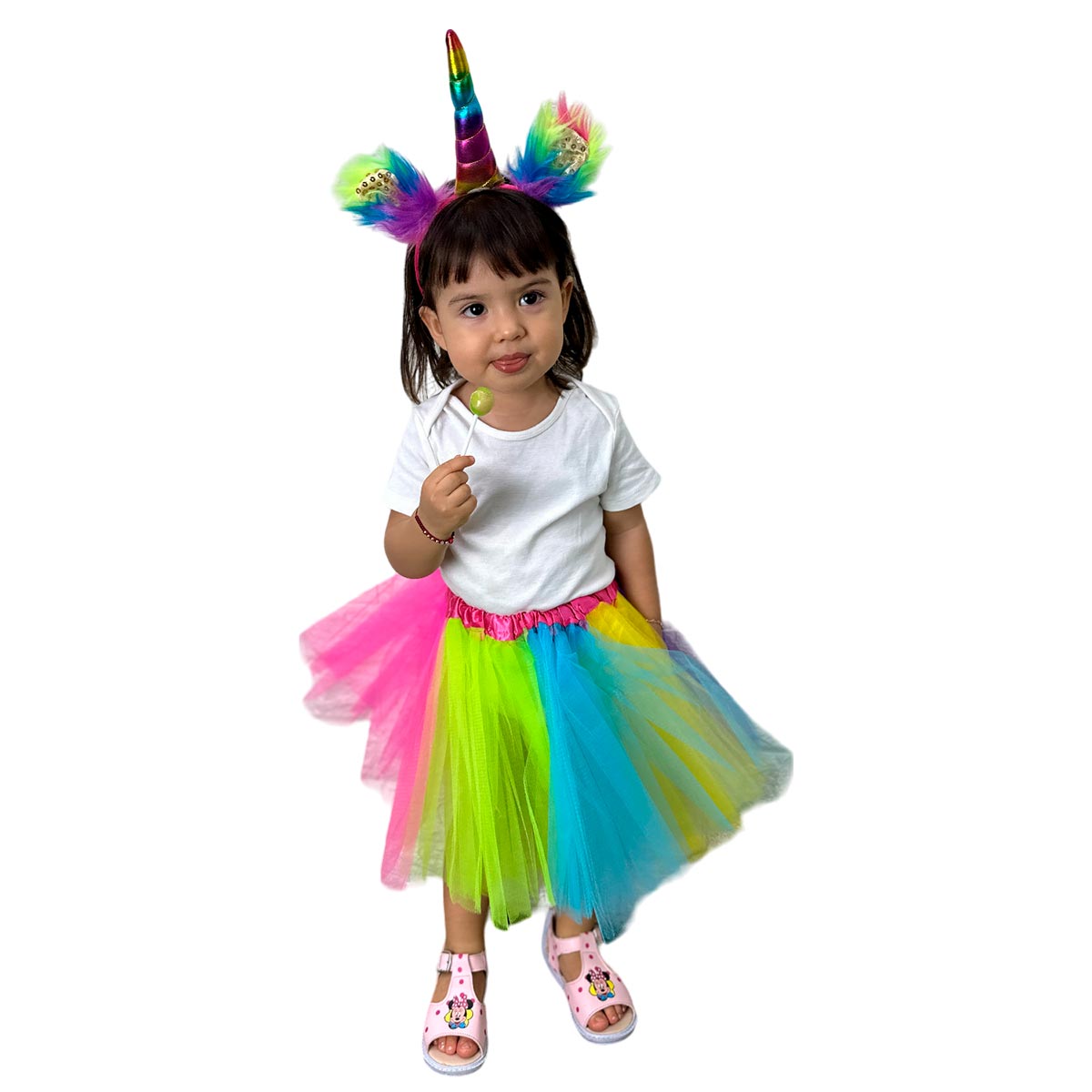 Disfraz de Unicornio Arcoiris para niñas de 2-8 Años CostumeKids™