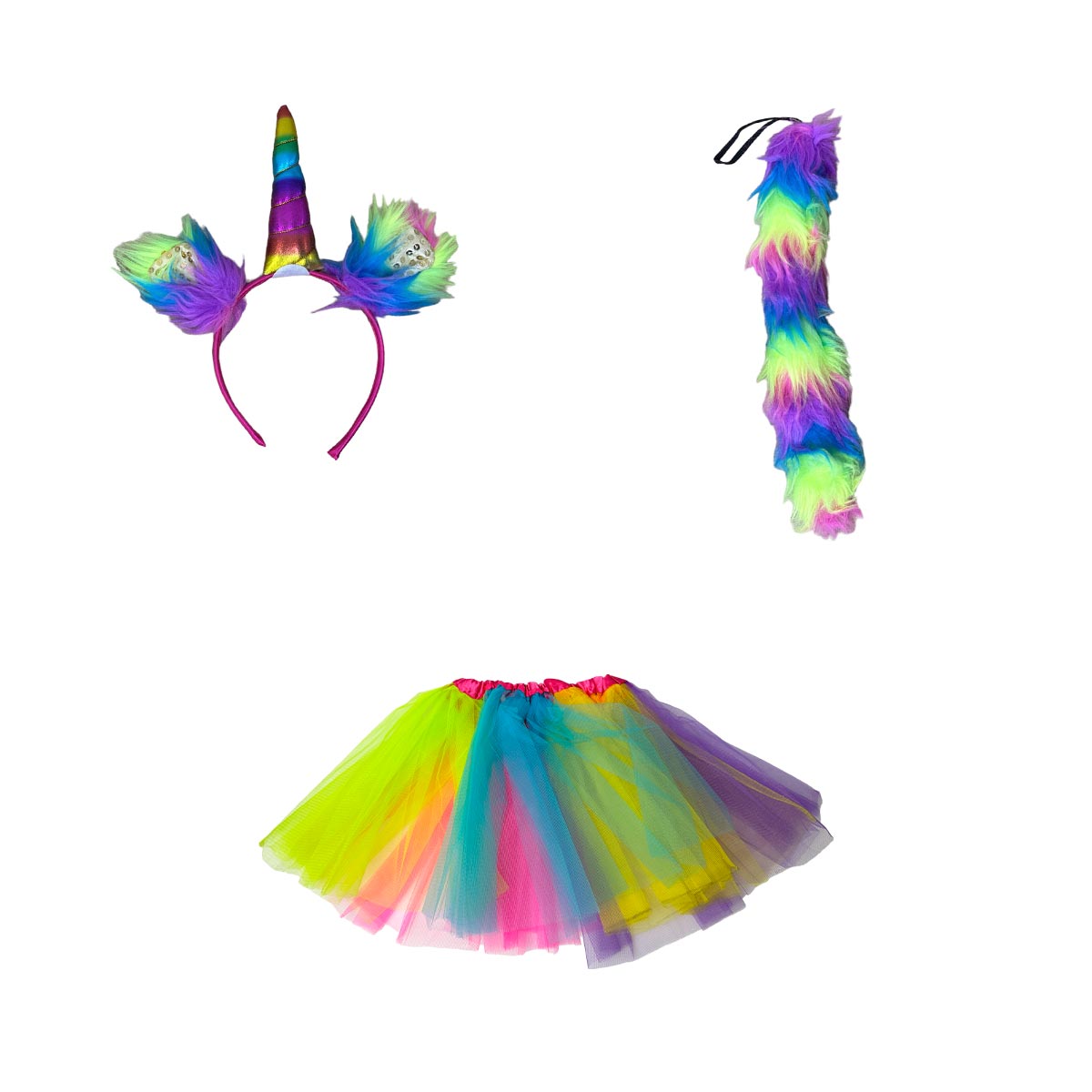 Disfraz de Unicornio Arcoiris para niñas de 2-8 Años CostumeKids™