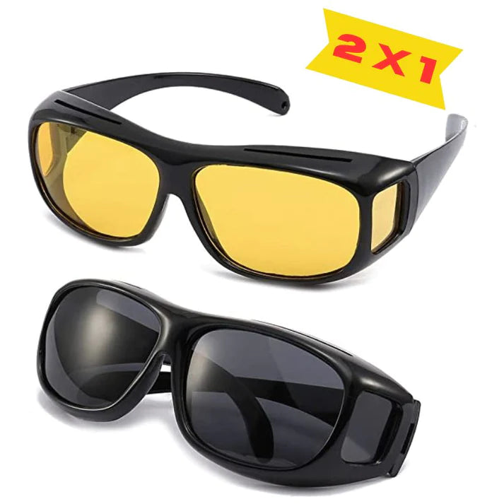 Kit de Gafas de Conducción Nocturna 2x1 SafeDrive™