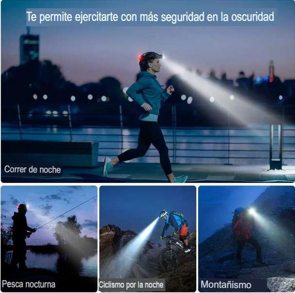 Lámpara Led para Cabeza Recargable & MultiFunción SuperLight™ versión mini
