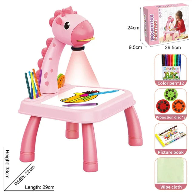 MESA DE DIBUJO PARA NIÑOS CON PROYECTOR