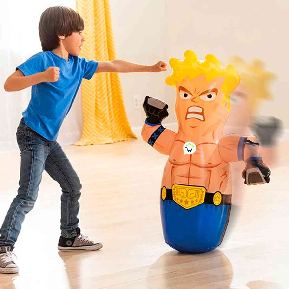 MUÑECO DE BOX INFLABLE para NIÑOS 94 cm altura x 61 cm ancho