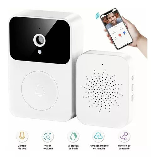 Timbre inteligente con WiFi y Cámara para el hogar Security™