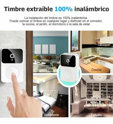 Timbre inteligente con WiFi y Cámara para el hogar Security™