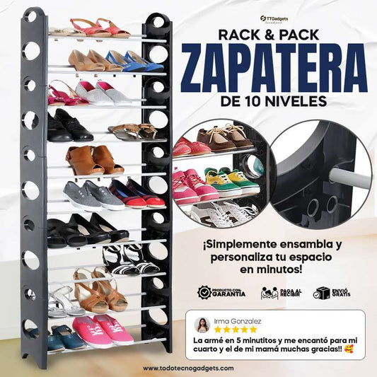 Zapatera de 10 Niveles 30 Pares de Zapatos CleanHouse™