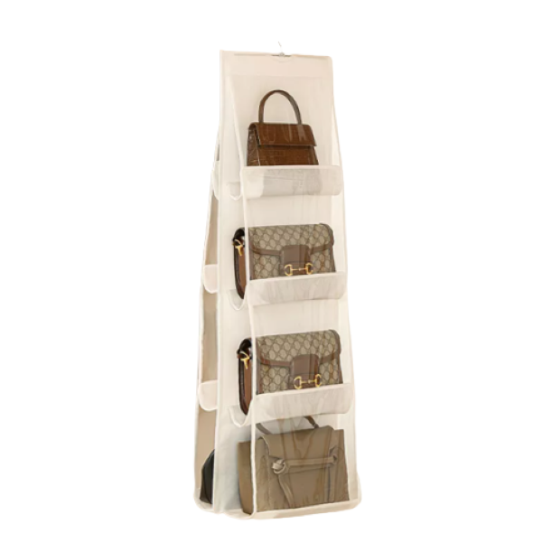 ORGANIZADOR VERTICAL PARA BOLSOS Y ROPA 8 ESPACIOS - SMARTBAG™