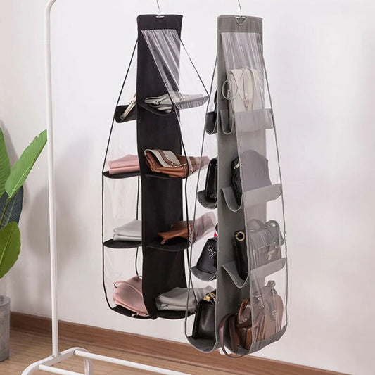 ORGANIZADOR VERTICAL PARA BOLSOS Y ROPA 8 ESPACIOS - SMARTBAG™