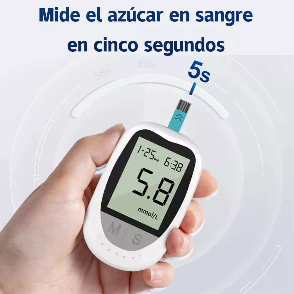 Glucómetro Digital Medidor de Glucosa en Sangre