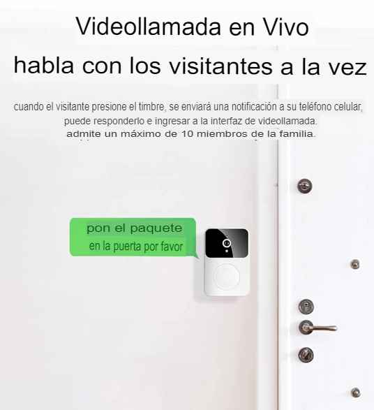 Timbre inteligente con WiFi y Cámara para el hogar Security™