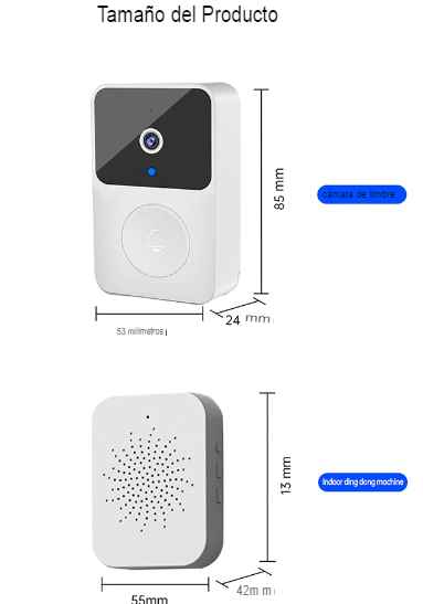 Timbre inteligente con WiFi y Cámara para el hogar Security™