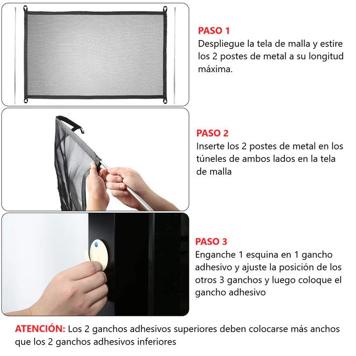 Malla de seguridad para mascotas y niños 100 cm x 72 cm