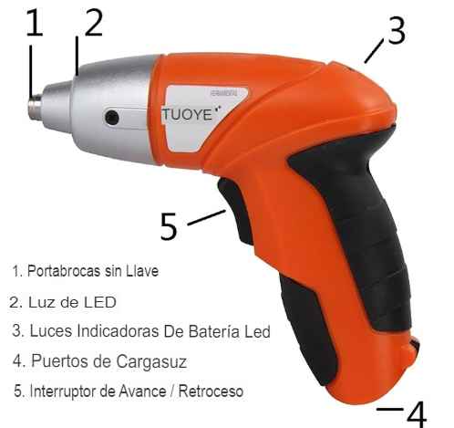 Destornillador Eléctrico Portátil Inalámbrico 4,8 V EasyTool™