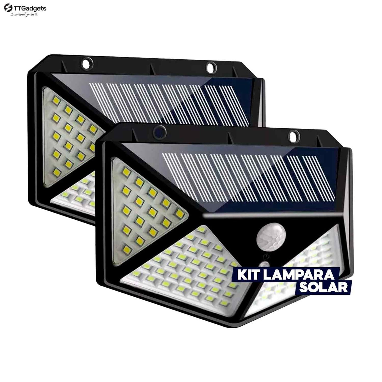 Kit de 2 Lamparás Solares De Seguridad Para Jardin/exteriores (2 Piezas) SuperLight™