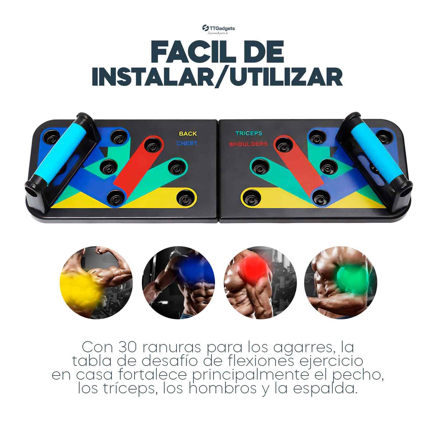 Tablero de Push Up/Flexiones de entreno completo de tren superior Flex Body®