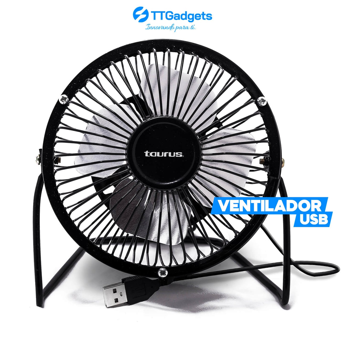 Ventilador Portátil | 4 Pulgadas | Conexión USB Ideal para Oficina y tu hogar