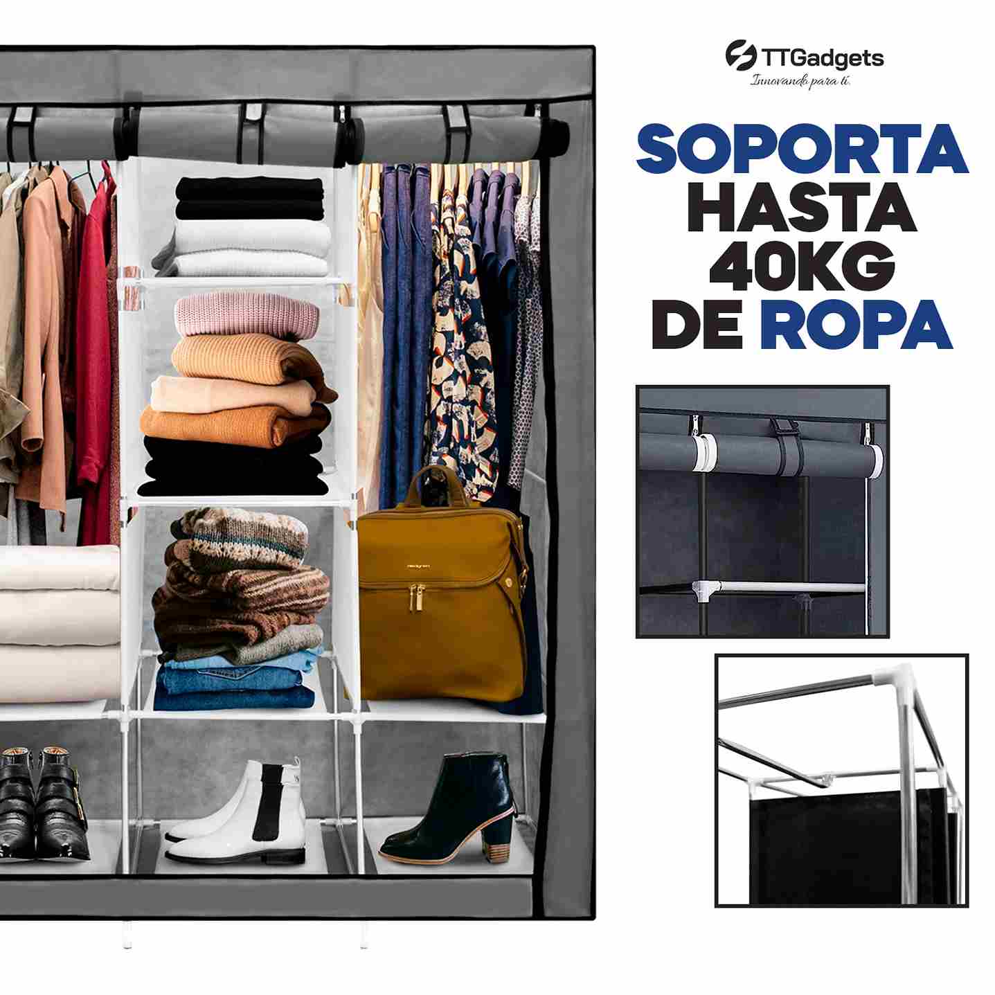 Closet Organizador de Ropa Armario Minimalista , Armable y Portátil Fashion&Clean™