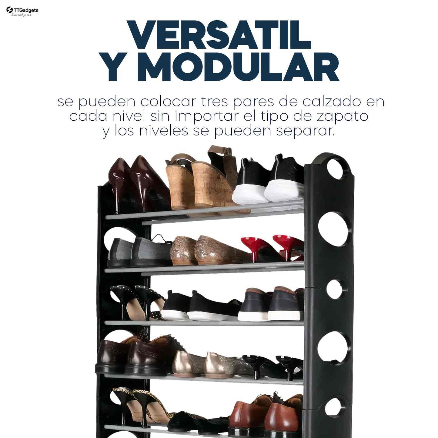Zapatera de 10 Niveles 30 Pares de Zapatos CleanHouse™