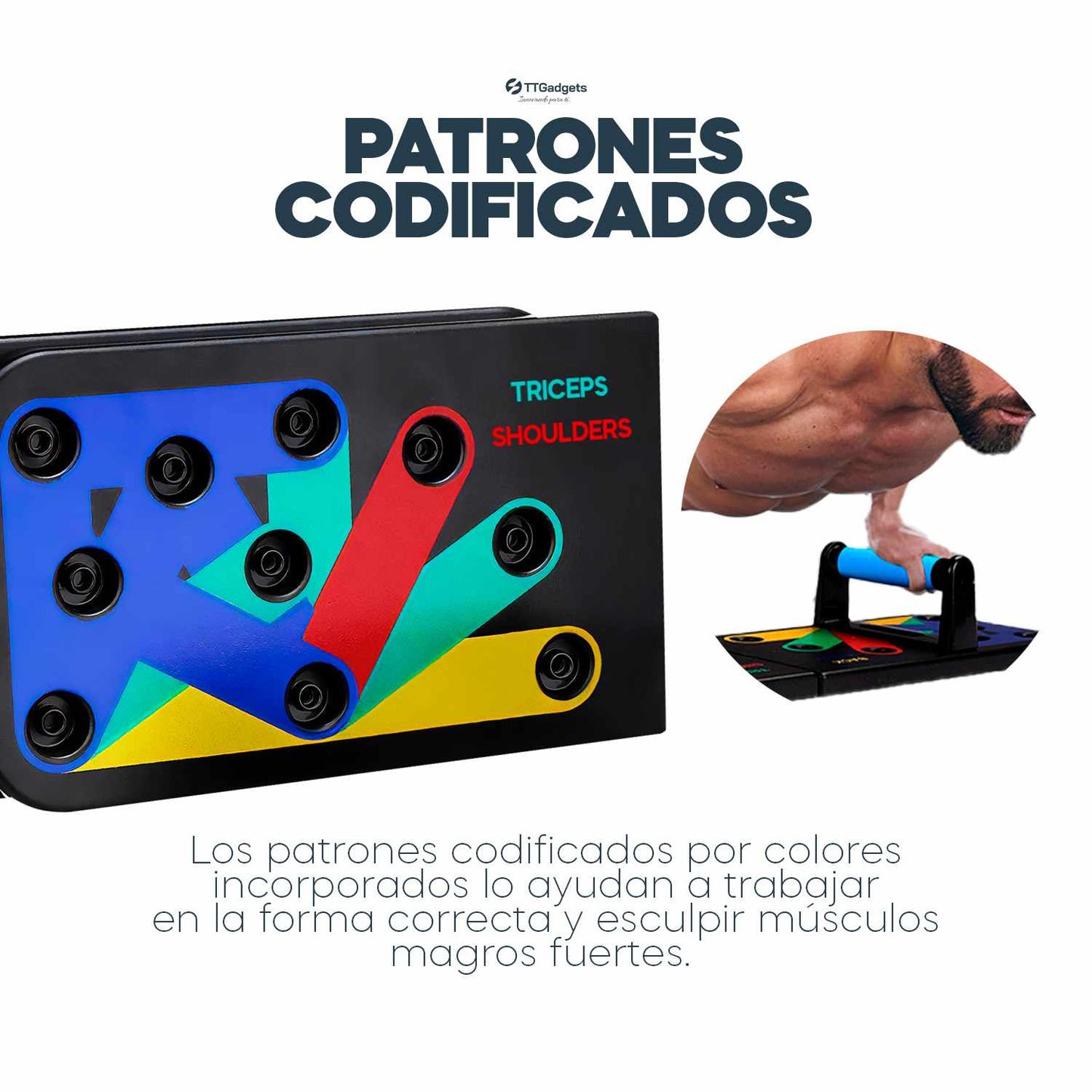 Tablero de Push Up/Flexiones de entreno completo de tren superior Flex Body®