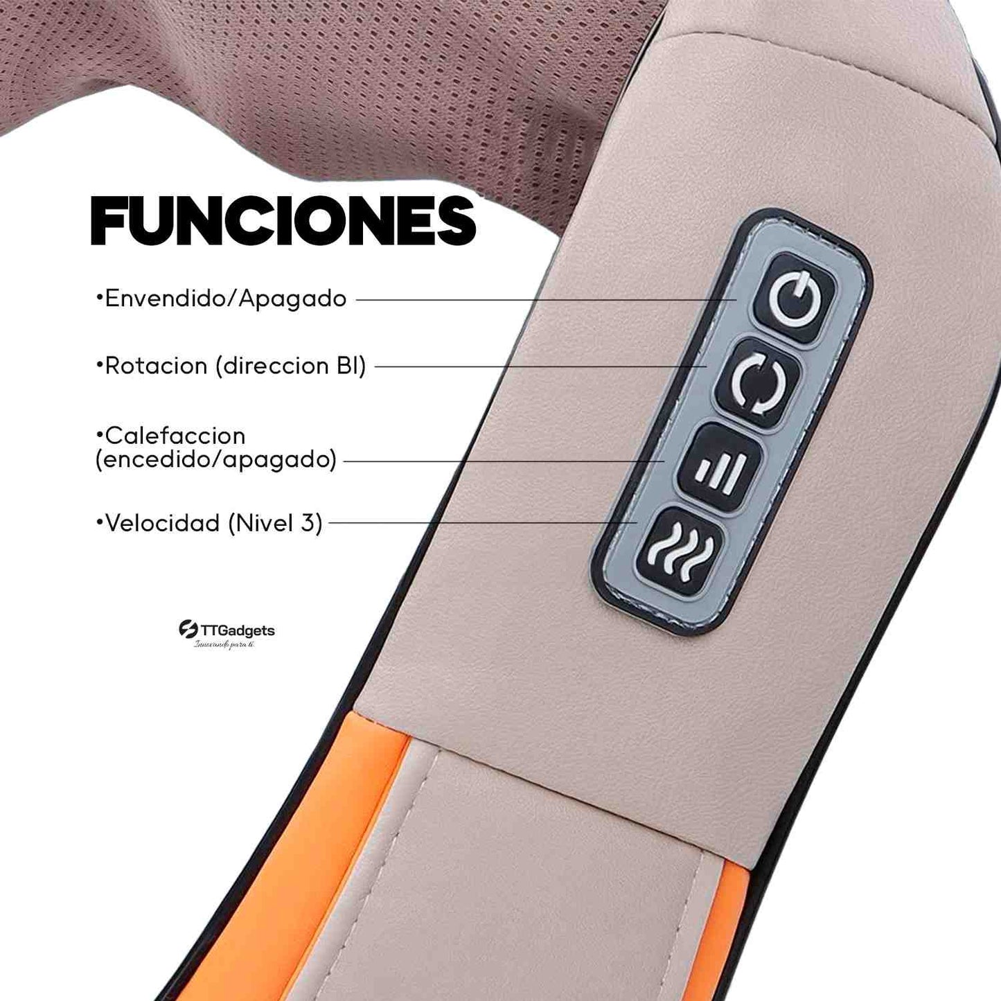 Masajeador Electrico Cuello/Espalda/Hombro/Cintura de Gran potencia y relajación 4 En 1 MasterRelax™