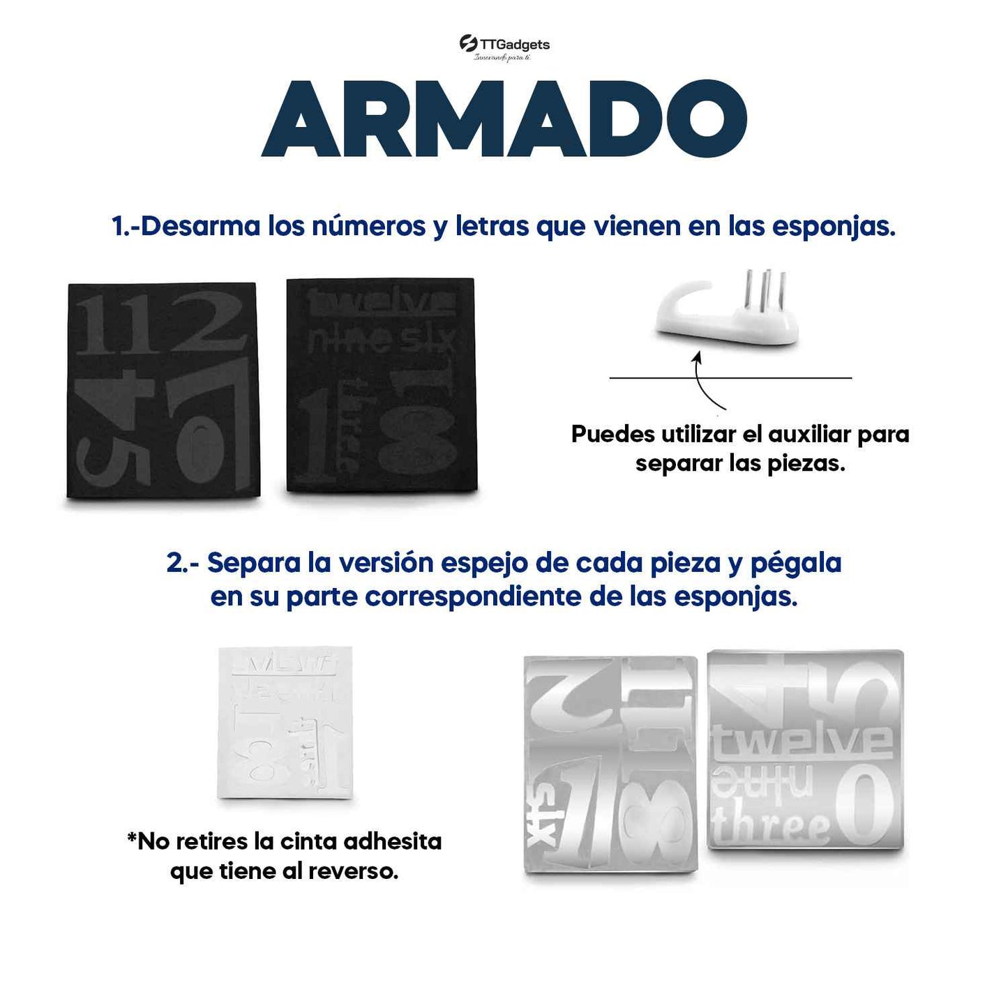 Reloj de Pared Grande 3D, elegante y minimalista 100% funcional StyleHome™