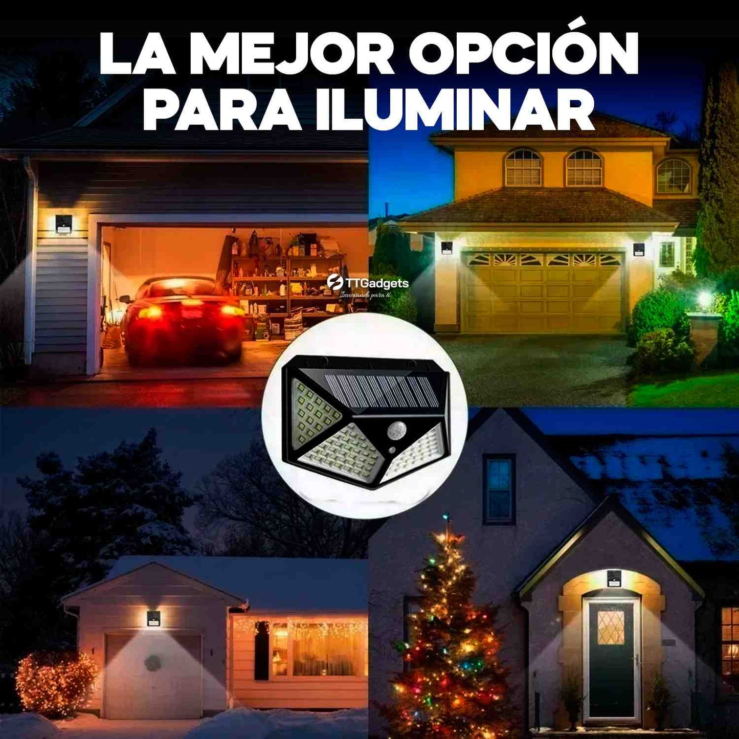 Kit de 2 Lamparás Solares De Seguridad Para Jardin/exteriores (2 Piezas) SuperLight™